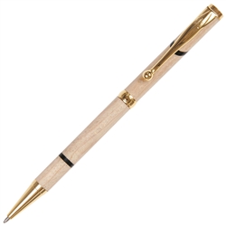 Slimline Twist Pen - Maple with Ebony Inlays