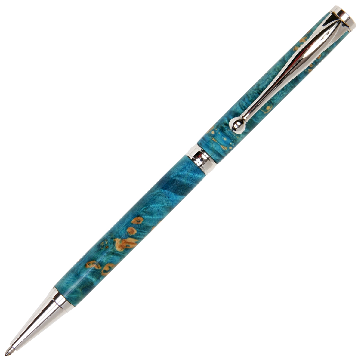 Slimline Twist Pen - Turquoise Box Elder