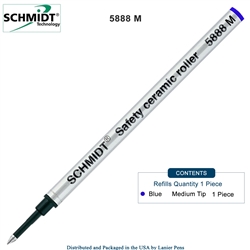 Schmidt 5888 Rollerball Metal Refill - Blue Ink Medium