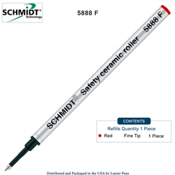 Schmidt 5888 Rollerball Metal Refill - Red Ink Fine