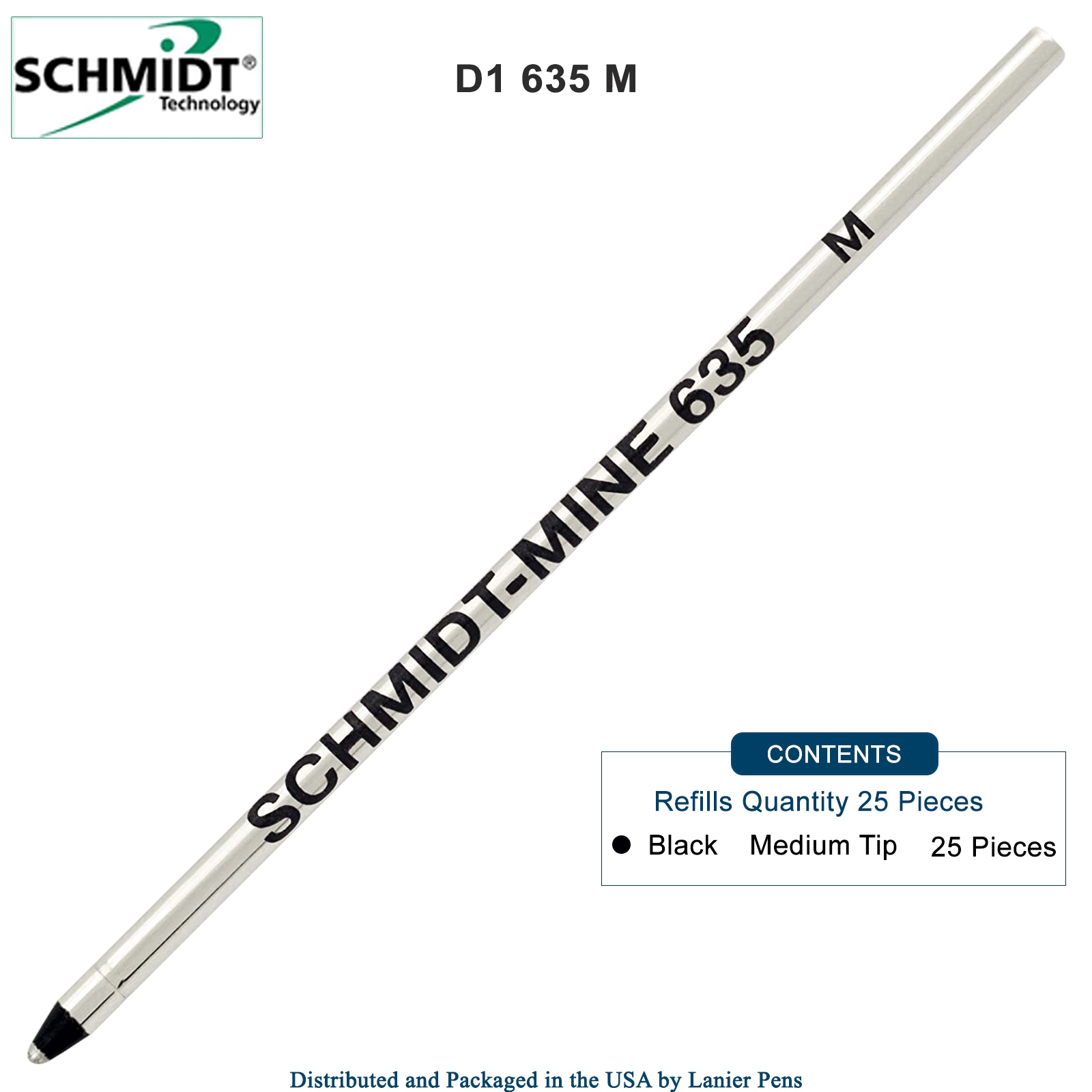 Schmidt P8126 Capless Rollerball - Black Ink, Capless Rollerball 