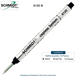 12 Pack - Schmidt 8120 Capless Rollerball - Black Ink