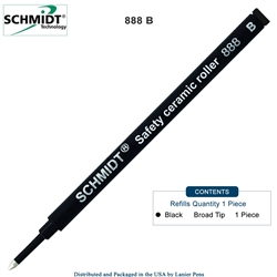 Schmidt 888 Rollerball Refill Black Broad Tip
