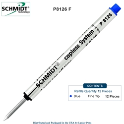 12 Pack - Schmidt P8126 Capless Rollerball - Blue Ink