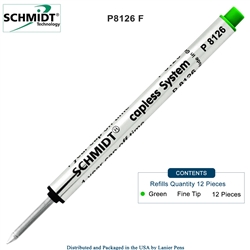 12 Pack - Schmidt P8126 Capless Rollerball - Green Ink