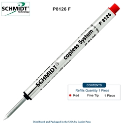 Schmidt P8126 Capless Rollerball - Red Ink