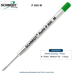 Schmidt P900 Green Medium Nib Parker Style Ballpoint Refill