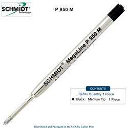 Schmidt P950 MegaLine Pressurized Ballpoint Refill - Black