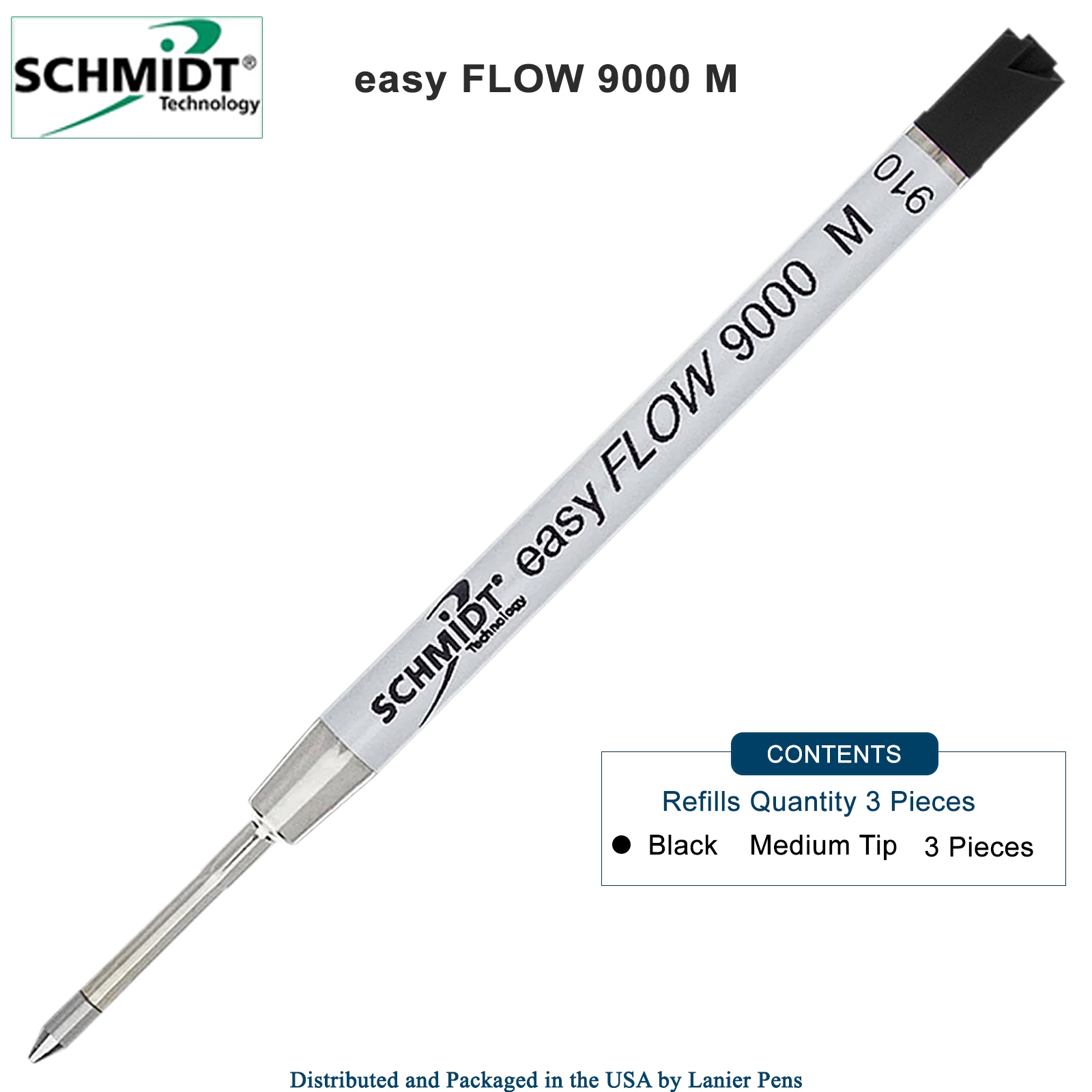 3 Pack - Schmidt easyFLOW 9000 - Black Ink