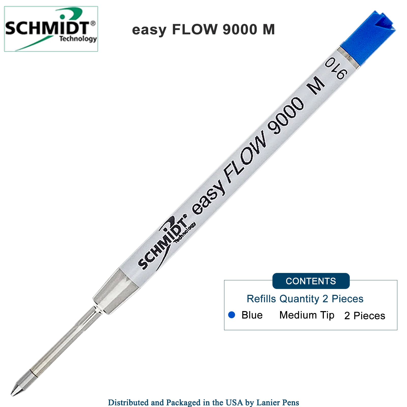 2 Pack - Schmidt easyFLOW 9000 - Blue Ink