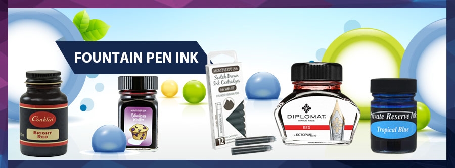 Fountain Pen Ink, Fountain Pen Cartridges & Fountain Pen Inks Bottle